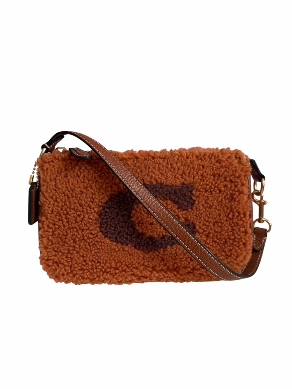Coach Brown Sherpa bag with Brown 'C' Detail